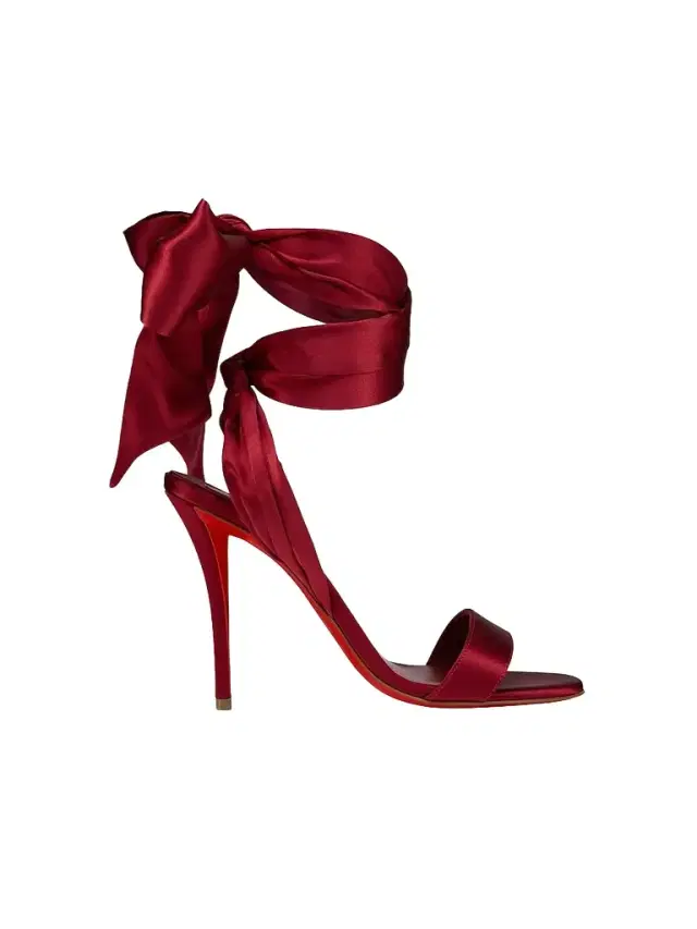 Christian Louboutin Women's Miss Z Du Desert 100MM Satin Sandals