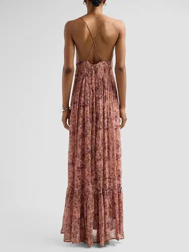 Ba&sh Women's Agnes Floral Maxi Dress - Rose - Size Large | Thumbnail 3