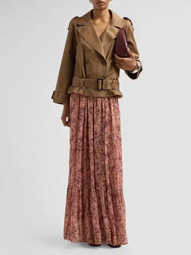 Ba&sh Winnie Short Trench Coat - Moka | Thumbnail 2
