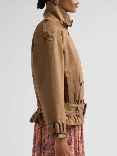 Ba&sh Winnie Short Trench Coat - Moka | Thumbnail 5
