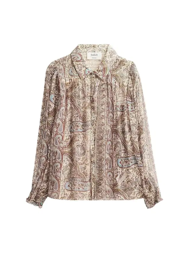 ba & sh Women's Cleo Paisley Print Shirt - Bleu