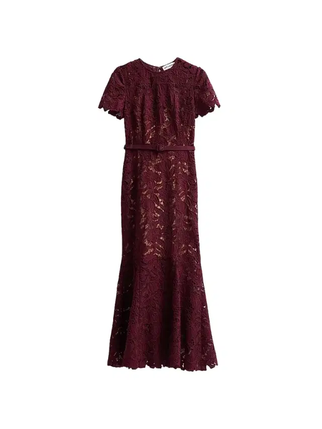 Self-Portrait Women's Lace Belted Midi Dress