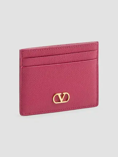 Valentino Garavani Women's VLogo Signature Grainy Calfskin Card Holder - Insolent | Thumbnail 2