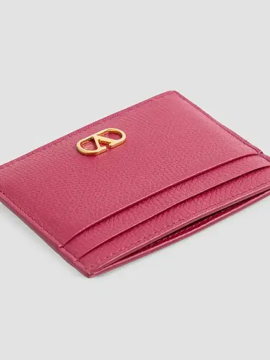 Valentino Garavani Women's VLogo Signature Grainy Calfskin Card Holder - Insolent | Thumbnail 4