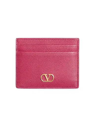 Valentino Garavani Women's VLogo Signature Grainy Calfskin Card Holder - Insolent | Thumbnail 1