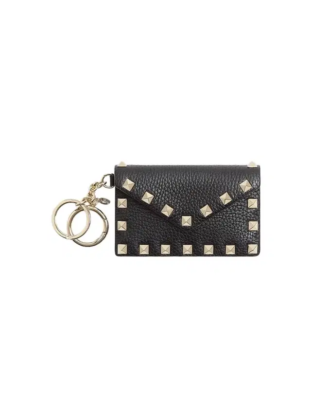 Valentino Garavani Women's Rockstud Charm in Grainy Calfskin - Black