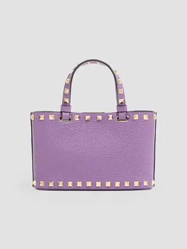 Valentino Garavani Women's Rockstud Top Handle Bag in Grainy Calfskin | Thumbnail 2 Valentino Garavani Women's Rockstud Top Handle Bag in Grainy Calfskin | Thumbnail 2