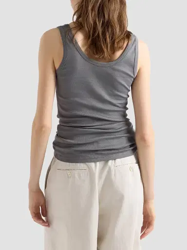 Prada Women's Ribbed Knit Tank Top - Dark Grey | Thumbnail 4 Prada Women's Ribbed Knit Tank Top - Dark Grey | Thumbnail 4