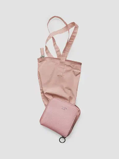 Prada Women's Saffiano Leather Pendant with Re-Nylon Tote Bag | Thumbnail 3 Prada Women's Saffiano Leather Pendant with Re-Nylon Tote Bag | Thumbnail 3