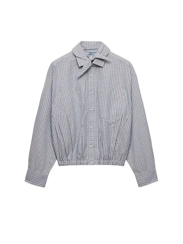 Women's Madras Fabric Shirt - Beige Multicolor - Size 12