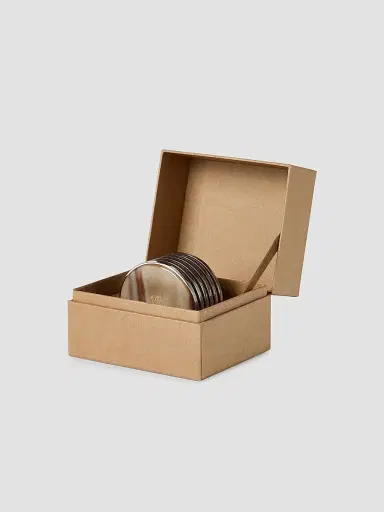 Brunello Cucinelli Six Piece Buffalo Horn Coaster Set | Thumbnail 3