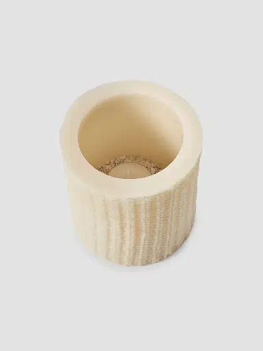 Brunello Cucinelli Large Wax Lantern with English Rib Knit Effect | Thumbnail 2 Brunello Cucinelli Large Wax Lantern with English Rib Knit Effect | Thumbnail 2