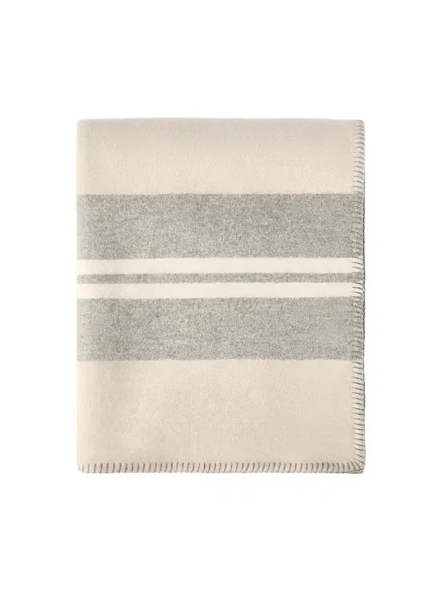 Brunello Cucinelli Cashmere Regimental Stripe Double Knit Throw - Beige