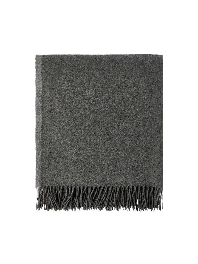Brunello Cucinelli Cashmere Travel Throw with Selvedge and Fringe