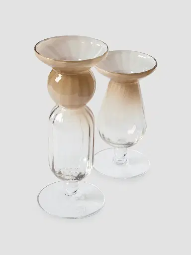 Brunello Cucinelli Pair of Murano Glass Candlestick Holders | Thumbnail 2 Brunello Cucinelli Pair of Murano Glass Candlestick Holders | Thumbnail 2