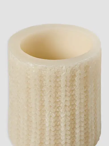 Brunello Cucinelli Small Wax Lantern with English Rib Knit Effect | Thumbnail 3 Brunello Cucinelli Small Wax Lantern with English Rib Knit Effect | Thumbnail 3
