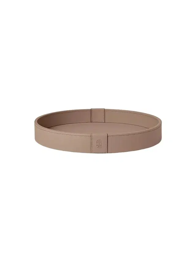 Brunello Cucinelli Small Wooden Tray with Leather Cover