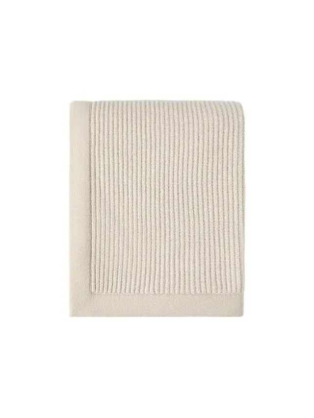 Brunello Cucinelli Cashmere Half English Rib Knit Throw