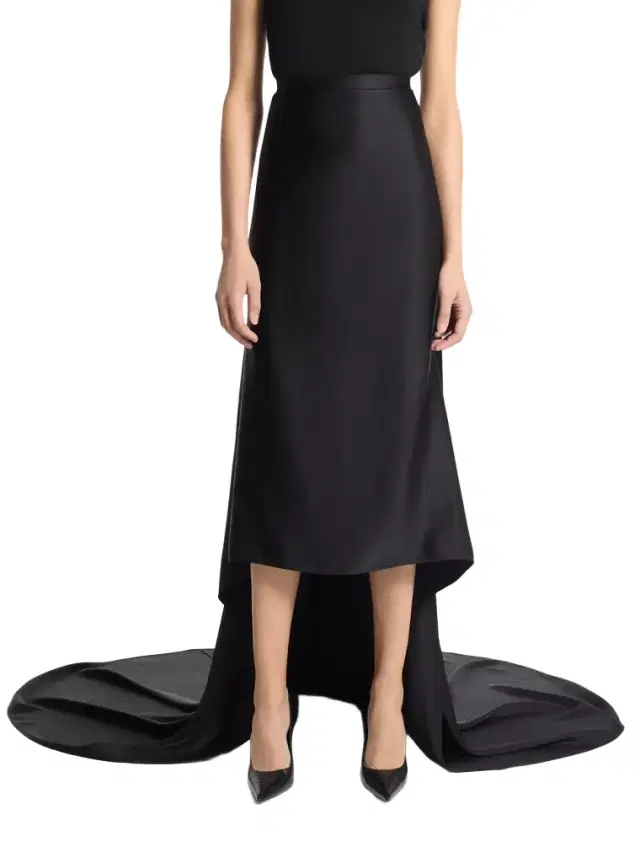Michael Kors Collection Satin Charmeuse Skirt With Train