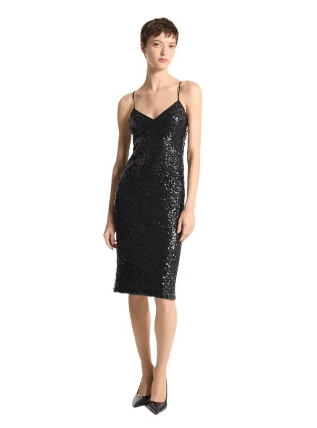 Michael Kors Collection Hand-Embroidered Sequin Silk Georgette Slip Dress
