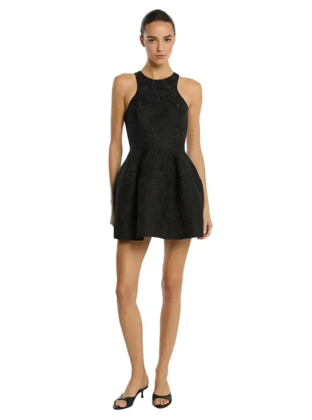 Michael Kors Collection Floral Matelassé Racerback Bubble Dress