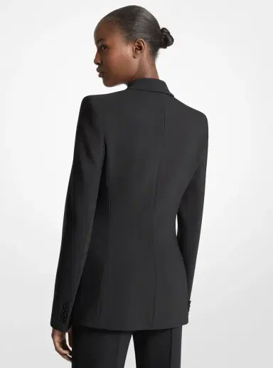 Michael Kors Collection Stretch Wool Crepe Blazer in | Thumbnail 2 Michael Kors Collection Stretch Wool Crepe Blazer in | Thumbnail 2