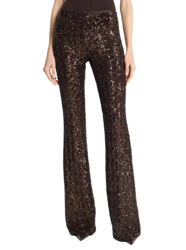 Michael Kors Collection Sequined Stretch Flared Pants