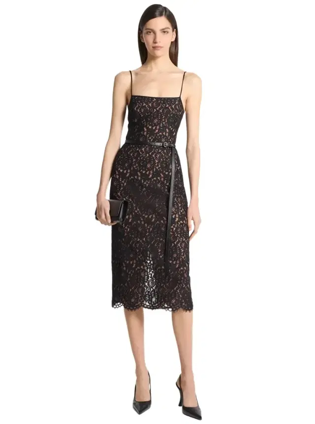 Michael Kors Collection Corded Floral Lace Slip Dress