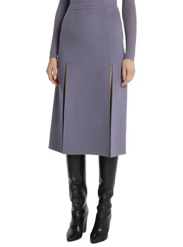 Michael Kors Collection Double Faced Wool Slit Skirt