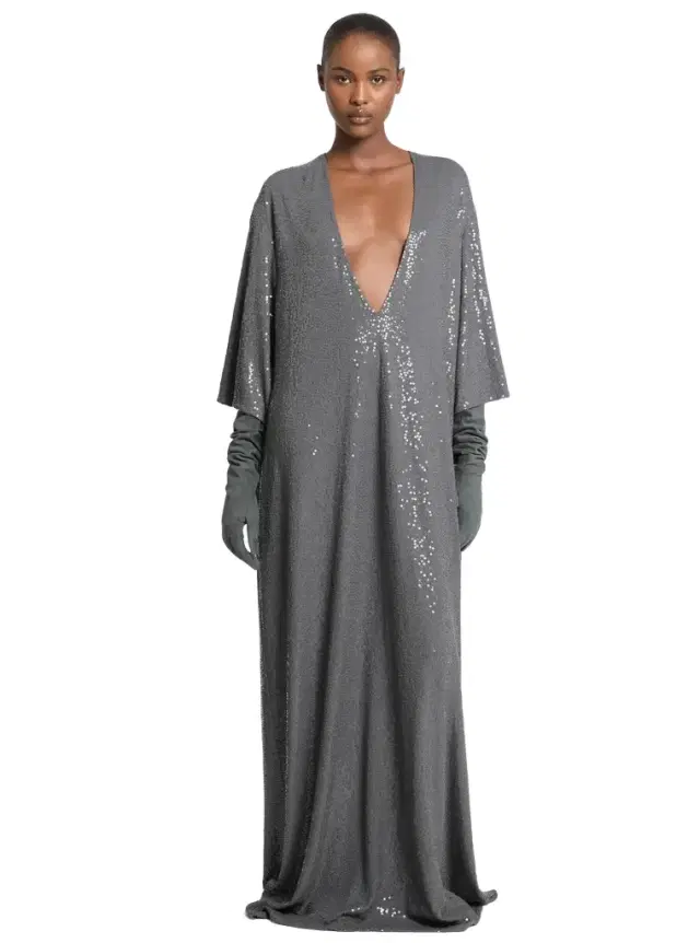 Michael Kors Collection Hand-Embroidered Sequin Stretch Jersey Caftan Gown
