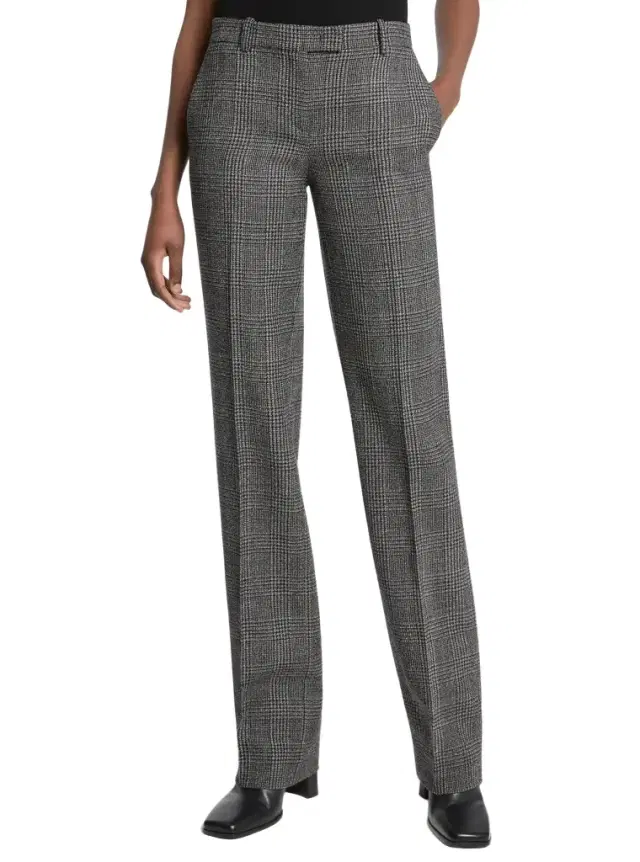 Michael Kors Collection Carolyn Glen Plaid Wool Straight-Leg Trousers
