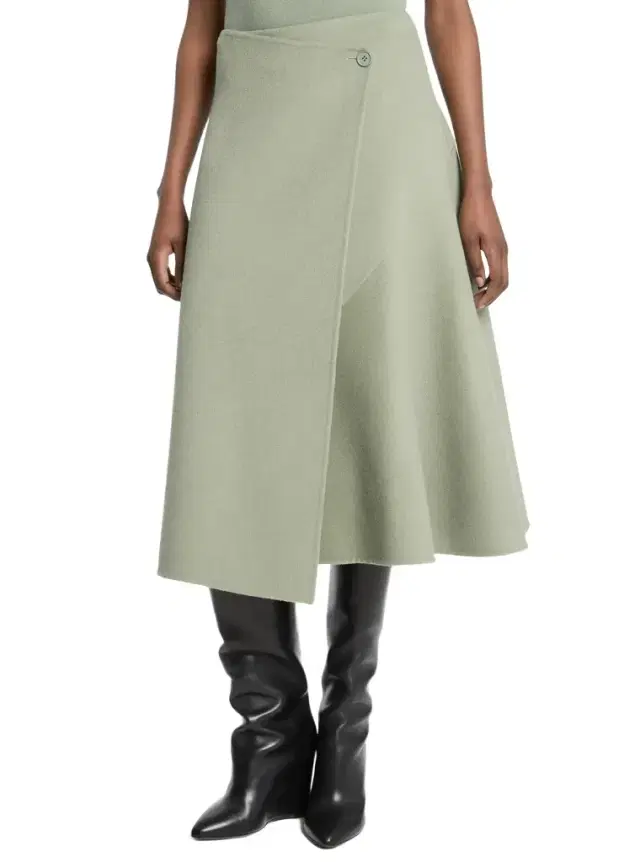Michael Kors Collection Double Faced Wool Wrap Skirt