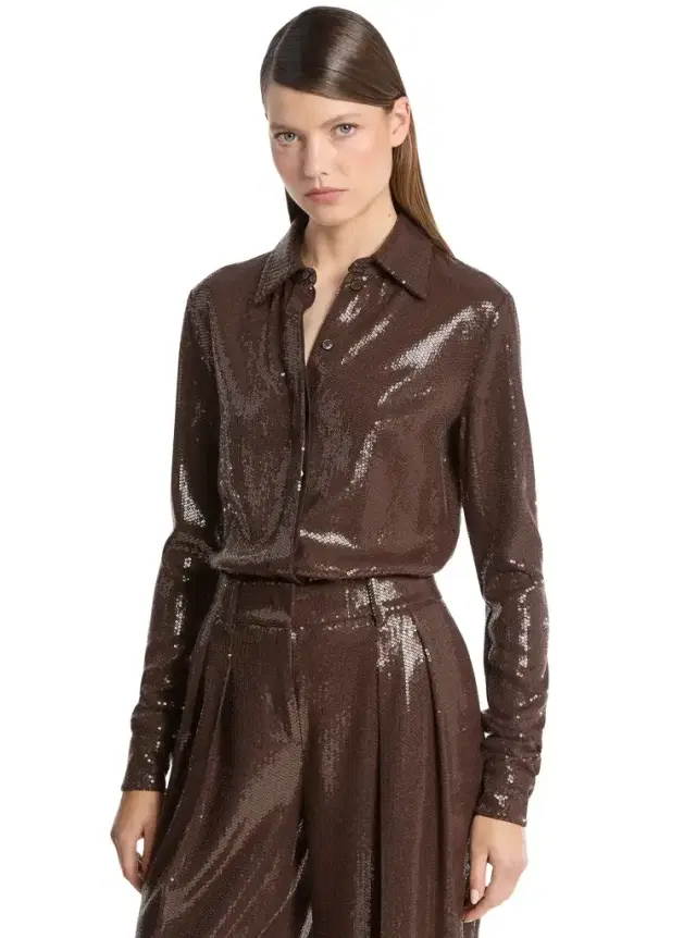 Michael Kors Collection Hansen Embroidered Sequin Shirt