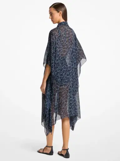 Michael Kors Collection Floral Chiné Silk Voile Caftan | Thumbnail 2