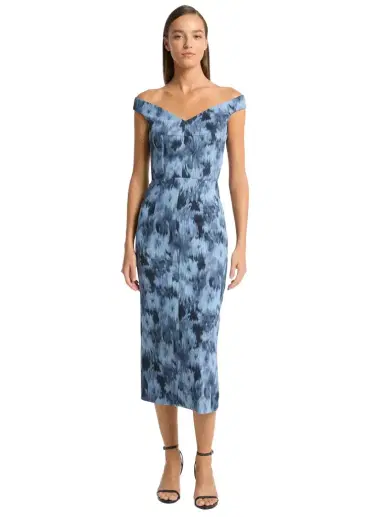 Michael Kors Collection Floral Chiné Stretch Cady Sheath Dress | Thumbnail 1 Michael Kors Collection Floral Chiné Stretch Cady Sheath Dress | Thumbnail 1