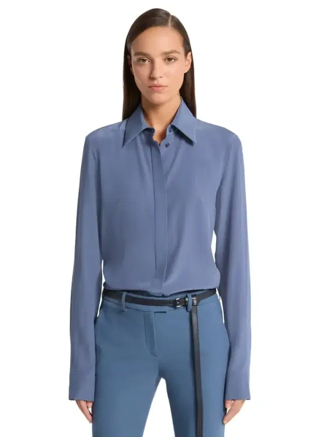 Michael Kors Collection Hansen Silk Crepe De Chine Shirt