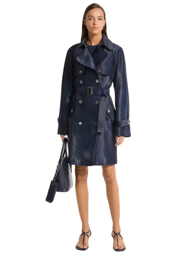 Michael Kors Collection Calf Hair Trench Coat
