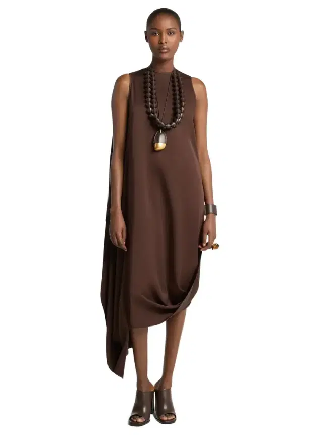 Michael Kors Collection Draped Techno Satin Sail Dress