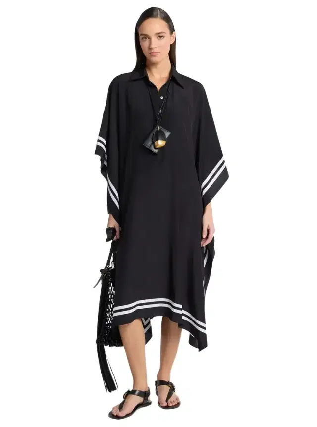 Michael Kors Collection Silk Crepe De Chine Caftan