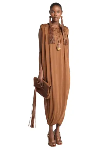 Michael Kors Collection Draped Chiffon Jersey Dress | Thumbnail 1 Michael Kors Collection Draped Chiffon Jersey Dress | Thumbnail 1