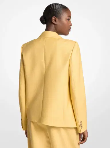 Michael Kors Collection Silk Canvas Asymmetric Wrap Jacket | Thumbnail 2
