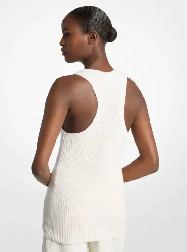 Michael Kors Collection Cashmere and Linen Tank Top | Thumbnail 2 Michael Kors Collection Cashmere and Linen Tank Top | Thumbnail 2