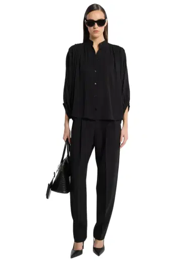 Michael Kors Collection Silk Georgette Poet Blouse | Thumbnail 1