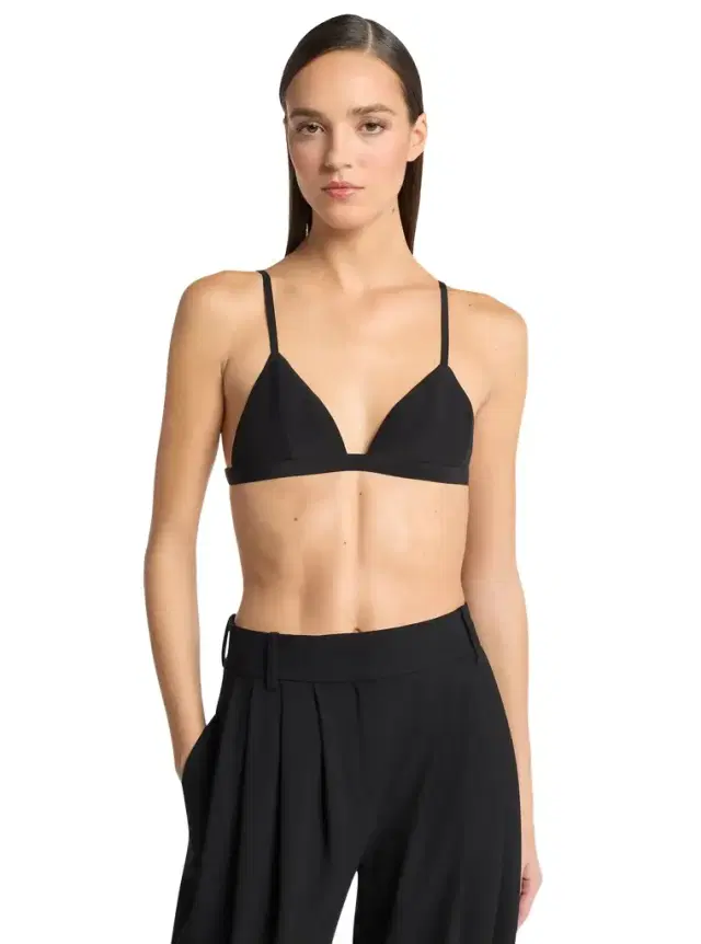 Michael Kors Collection Silk Crepe De Chine Bra Top