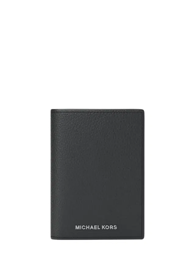 Michael Kors Collection Hudson Pebbled Leather Folio Card Case