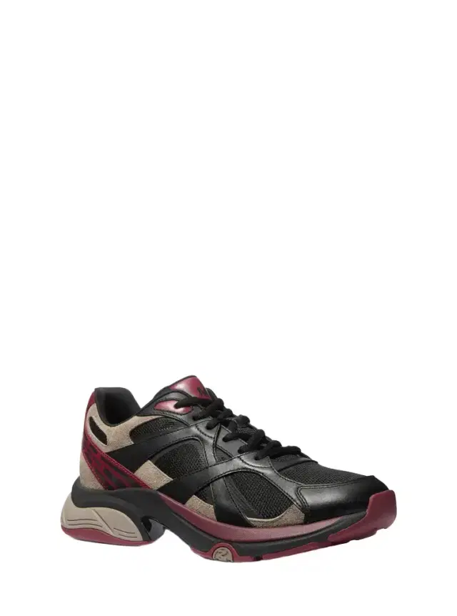 Michael Kors Collection Leo Mixed-Media Trainer in