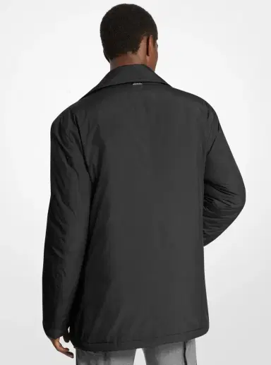 Michael Kors Collection Woven Peacoat in | Thumbnail 2