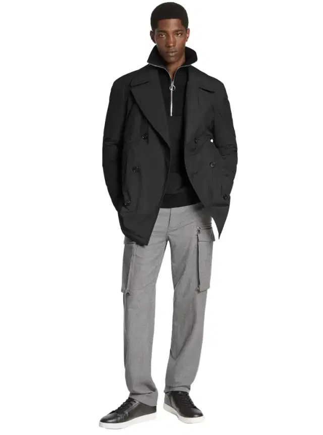 Michael Kors Collection Woven Peacoat in