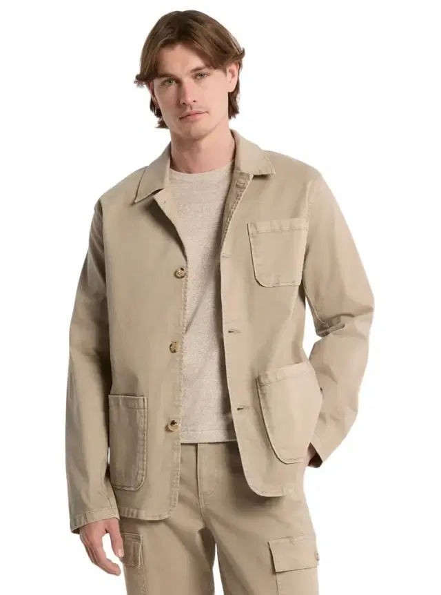 Michael Kors Collection Stretch Cotton Twill Chore Jacket