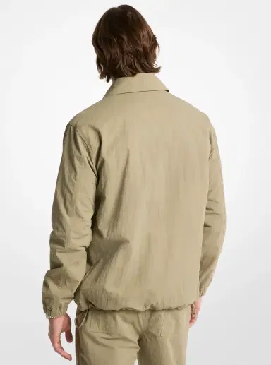 Michael Kors Collection Crinkled Nylon Jacket in Green | Thumbnail 2 Michael Kors Collection Crinkled Nylon Jacket in Green | Thumbnail 2